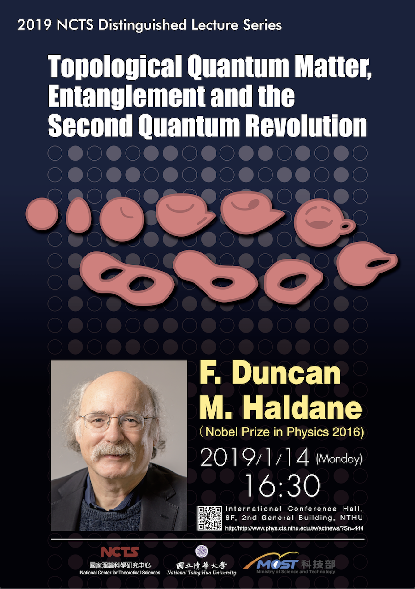 NCTS Distinguished Lecture - Topological Quantum Matter, Entanglement and the Second Quantum Revolution (2019)