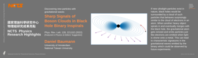[NCTS Physics Research Highlights] Daniel Baumann 'Sharp Signals of Boson Clouds in Black Hole Binary Inspirals', Physical Review Letters (2022)